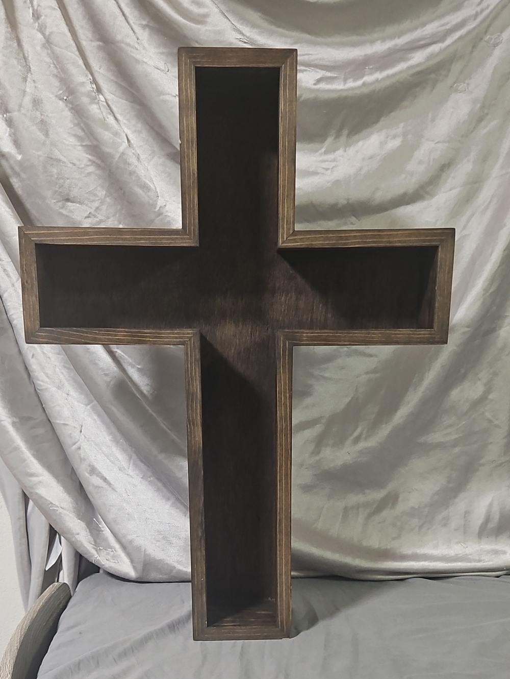 Softball Homerun Wooden Cross Wall Shelf - Home Wall Decor